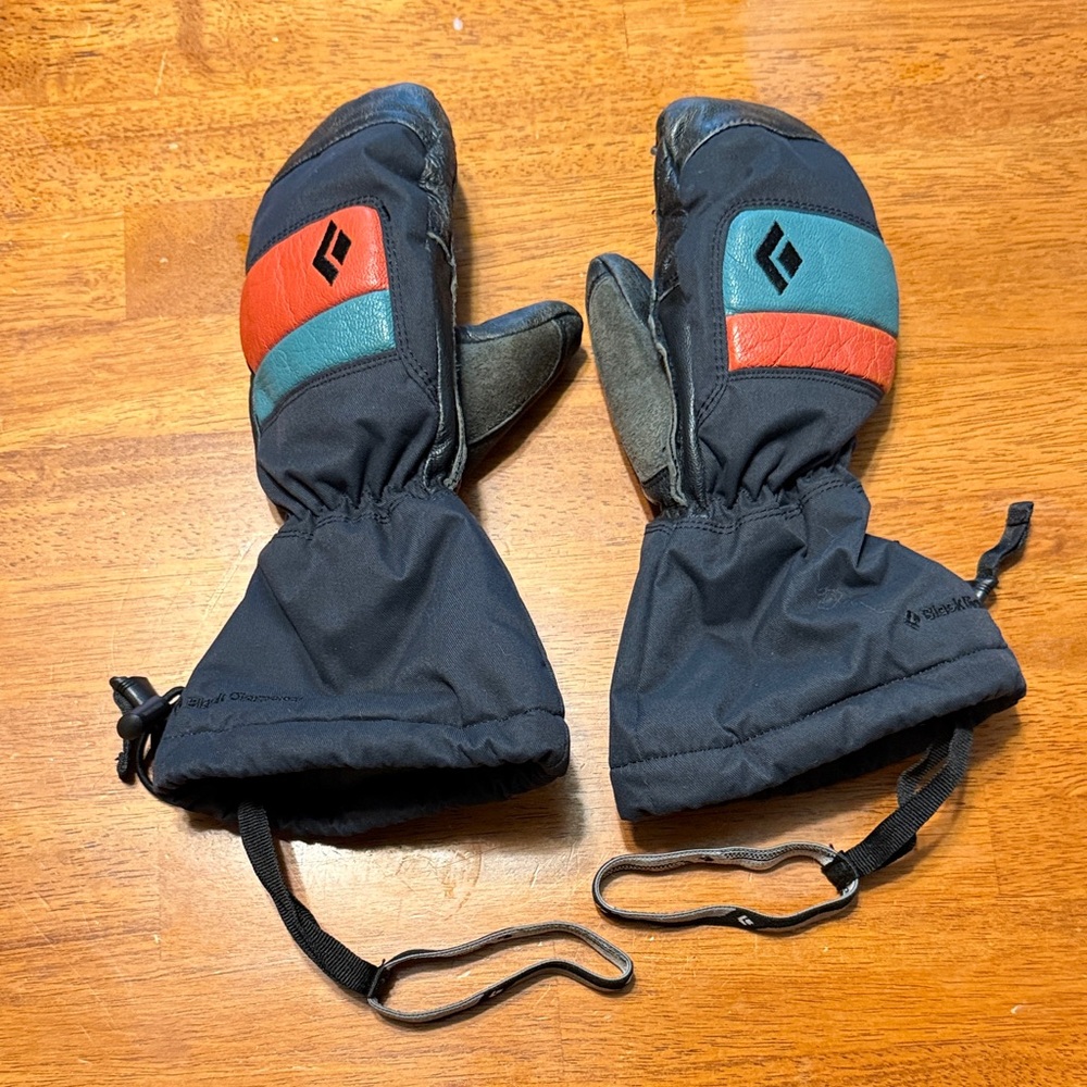 Black Diamond Kids Mittens - Black, Red and Teal
